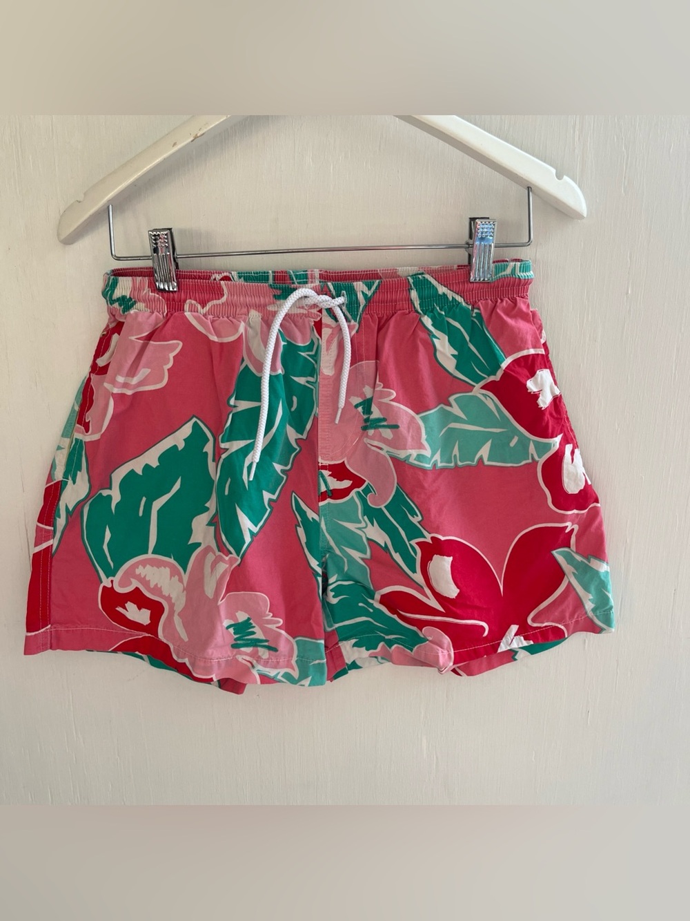 CHUBBIES Floral Swim Trunks Shorts 4.5in Elasticated Drawstring USA Made Size M